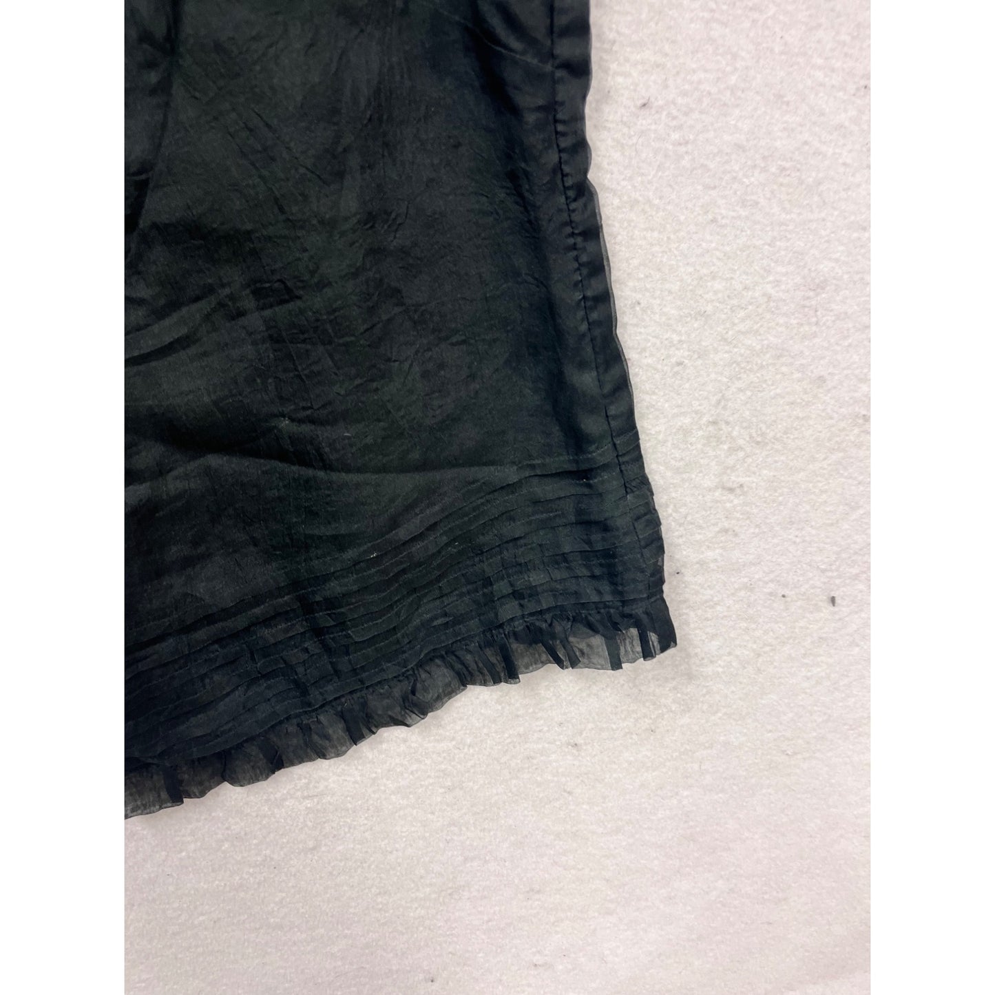 Valerie Stevens Black Silk Sleeveless Top M #491A