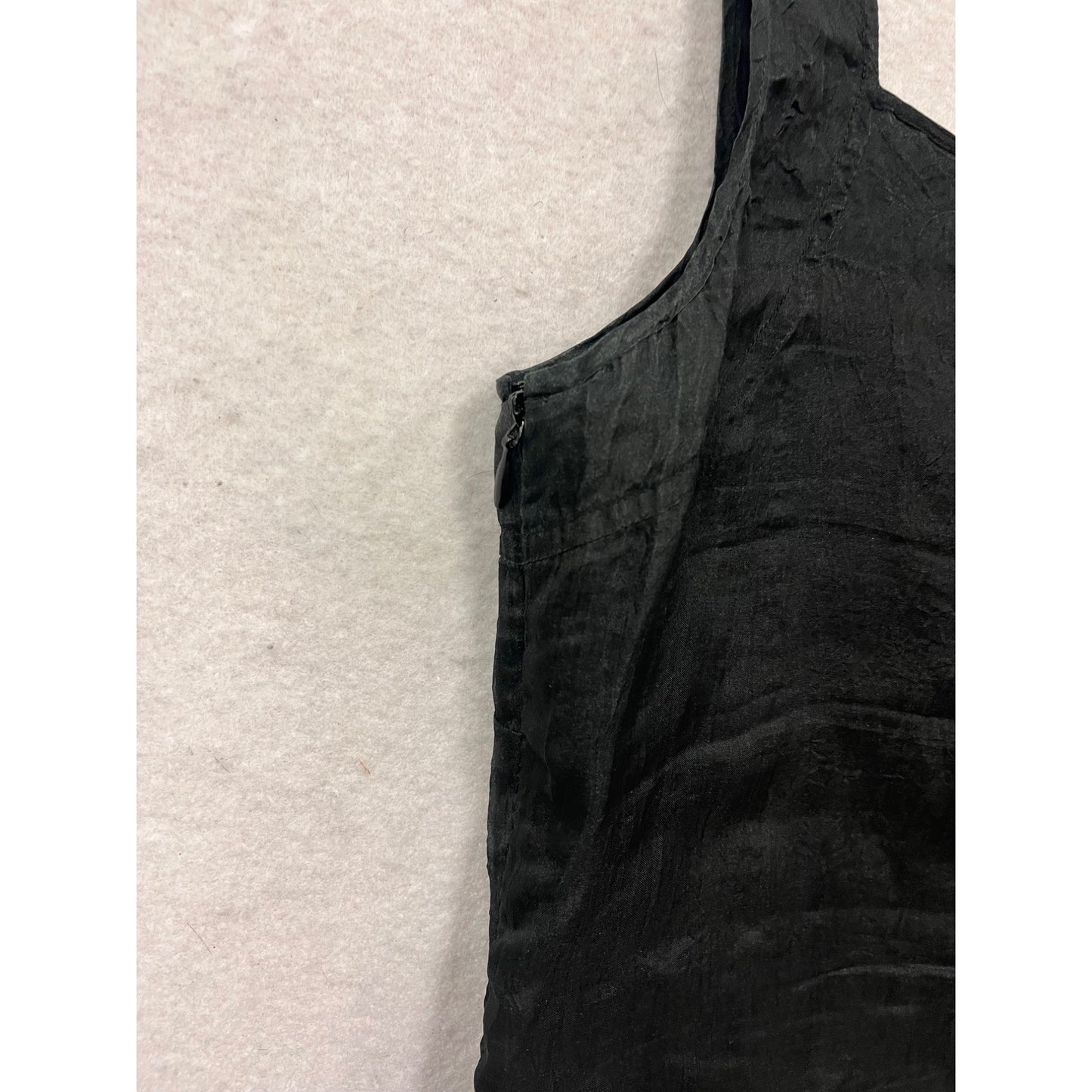 Valerie Stevens Black Silk Sleeveless Top M #491A