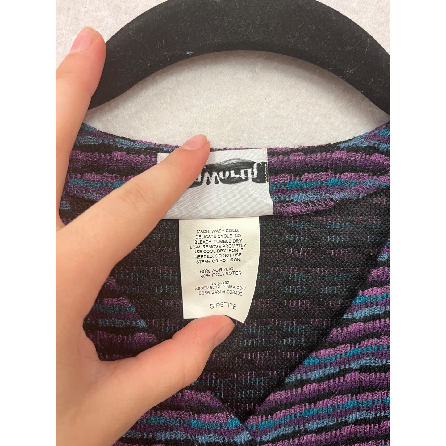 BonWorth Striped Cardigan Sweater S Petite #8677