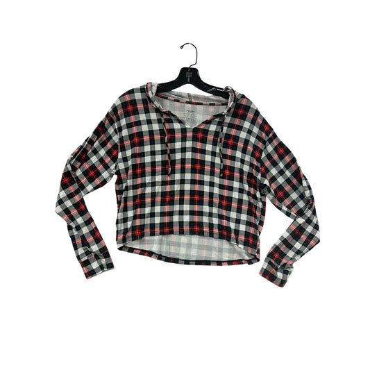 Red & Black Plaid Long-Sleeve Hoodie Top By MeUndies #6597