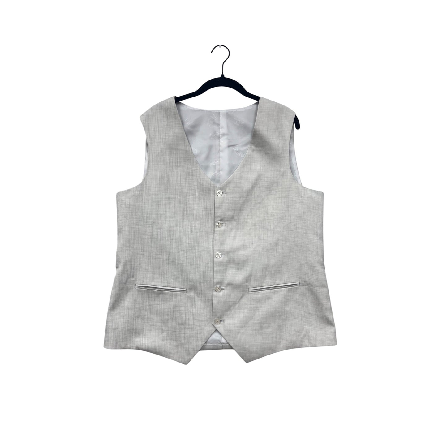 Dormeuil Light Gray Suit Vest L-XL Button Front #8735