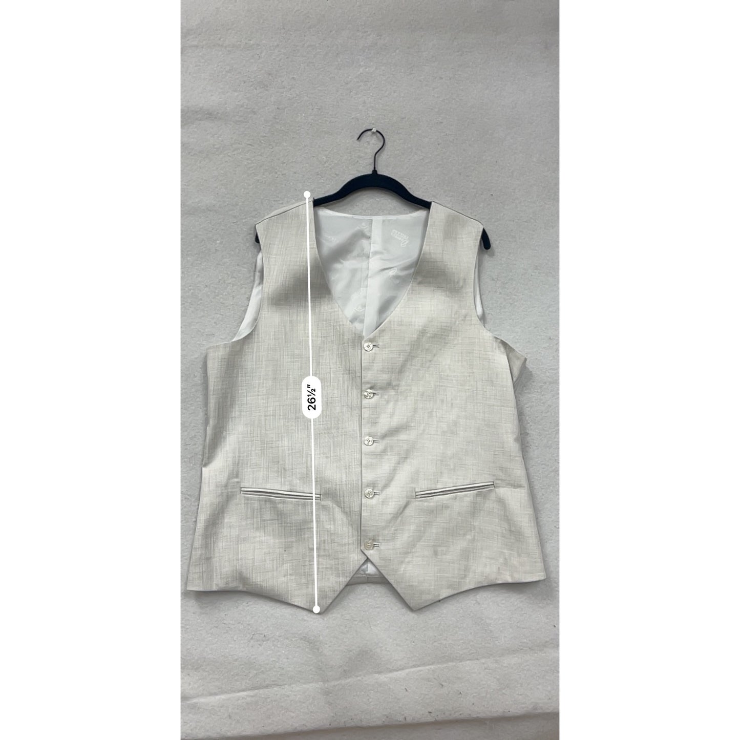 Dormeuil Light Gray Suit Vest L-XL Button Front #8735