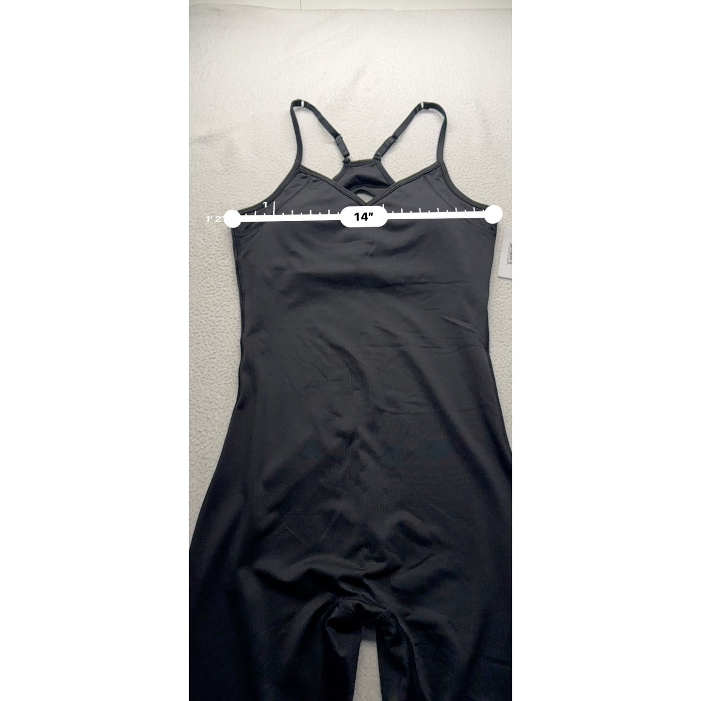 Velvet Rose Womens Black Jumpsuit Yoga Romper P/S #260B