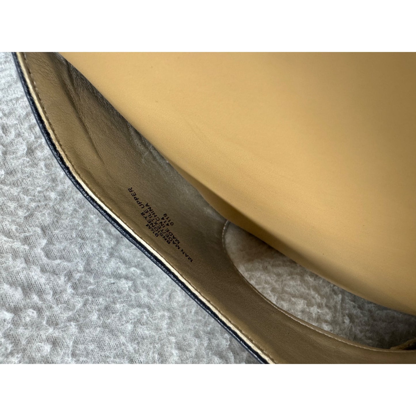 Navy Bandolino Leather Ankle Strap Wedge Sandals With Back Zipper Closure #7921