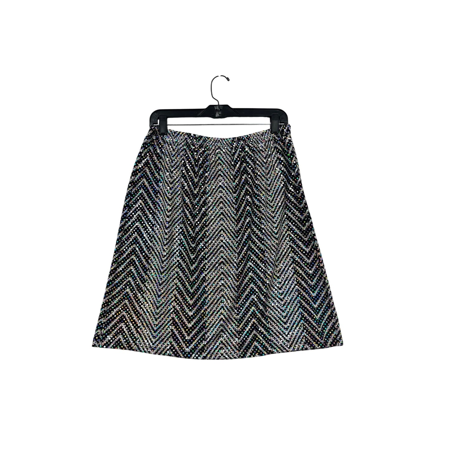 Vintage RAG Womens XL Chevron Sequin A-Line Skirt #8412