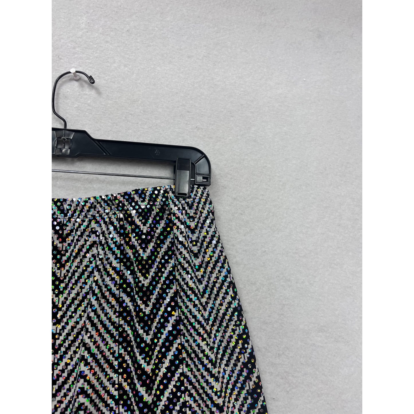 Vintage RAG Womens XL Chevron Sequin A-Line Skirt #8412