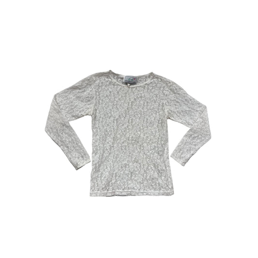 Vintage Christopher & Banks Lace Long Sleeve Top S White USA #352A