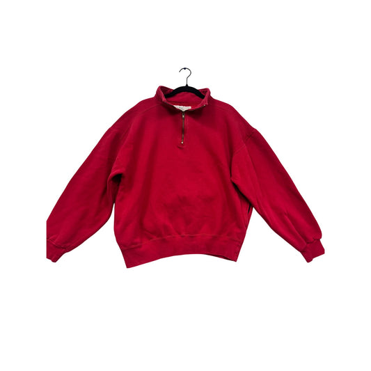 L.L. Bean Red Half-Zip Pullover Sweatshirt X-Large #815A