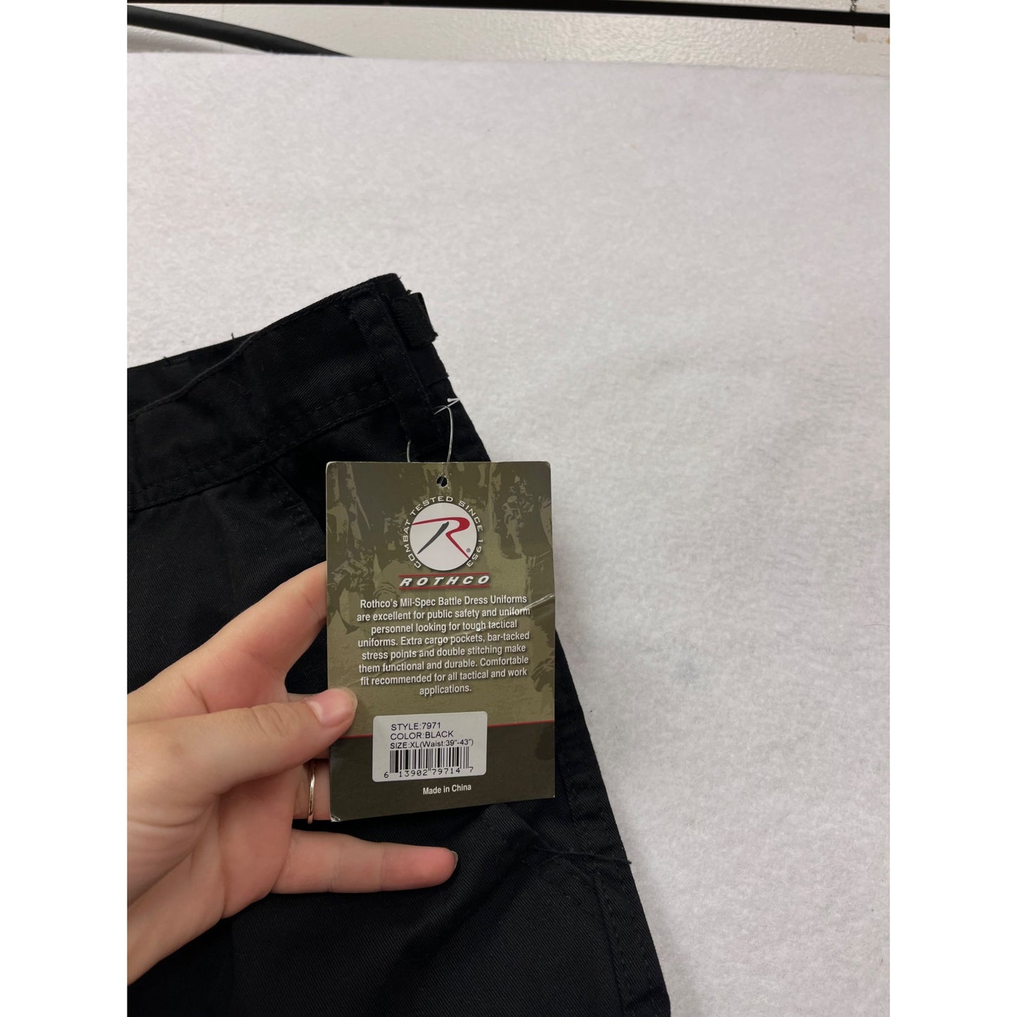 Rothco Black Battle Dress Uniform Pants 39x43 X-Large  #8765