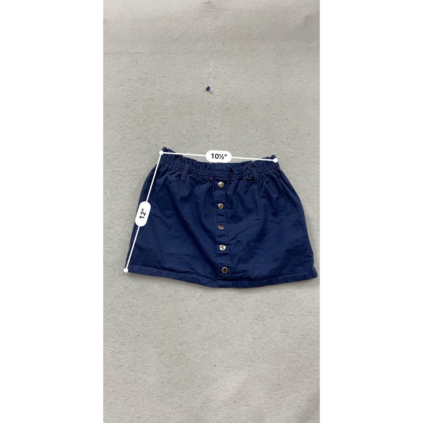 Isaac Mizrahi Blue Button Front Skirt M #729A