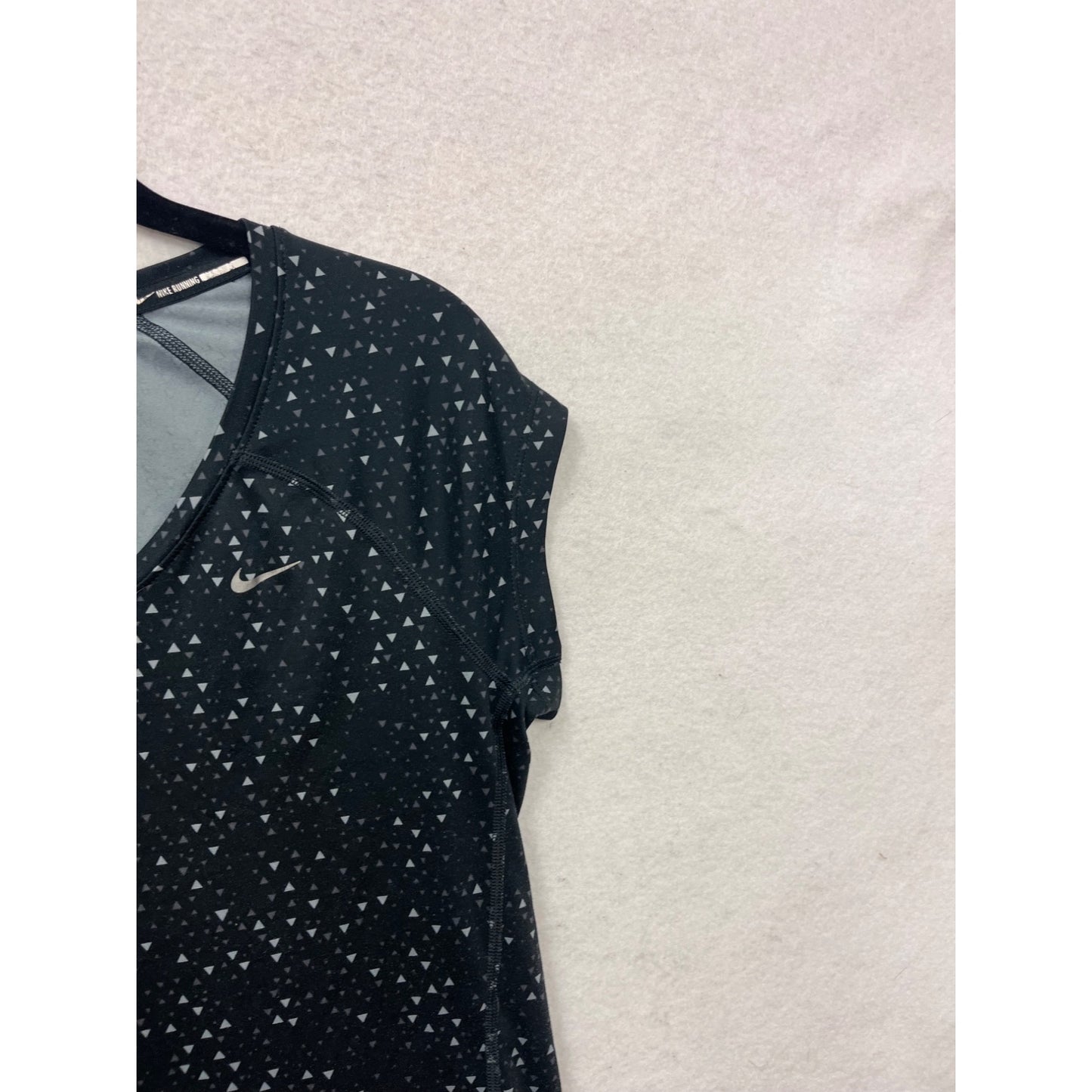 Nike Dri-Fit Black Reflective Running Top Medium #118A