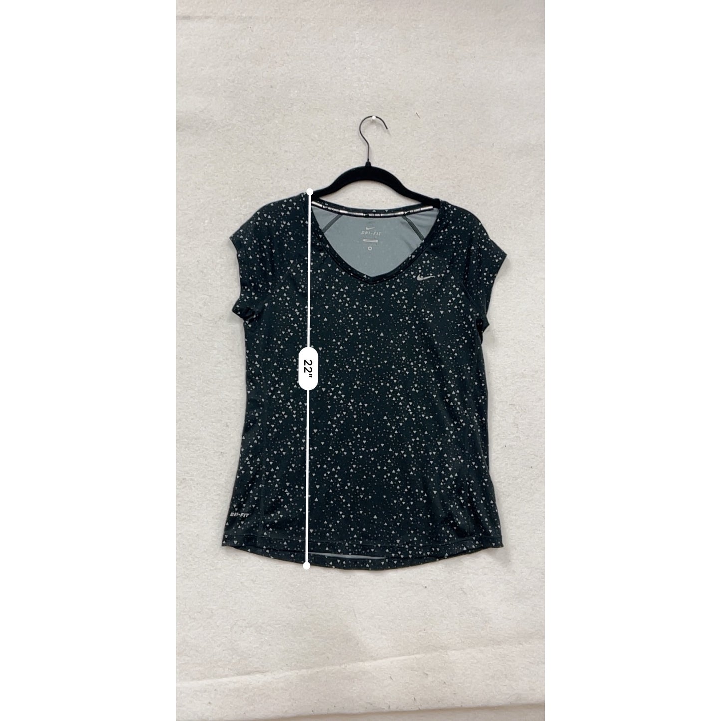 Nike Dri-Fit Black Reflective Running Top Medium #118A