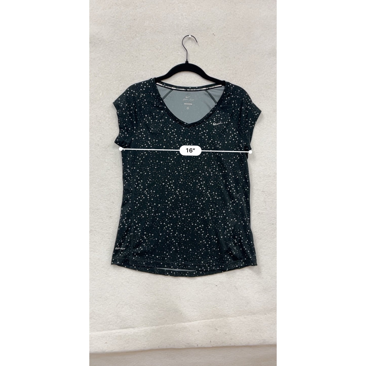 Nike Dri-Fit Black Reflective Running Top Medium #118A