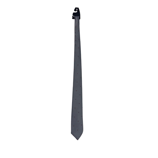 Hennessy Couture Gray Necktie With Red & White Dots Pattern #39A