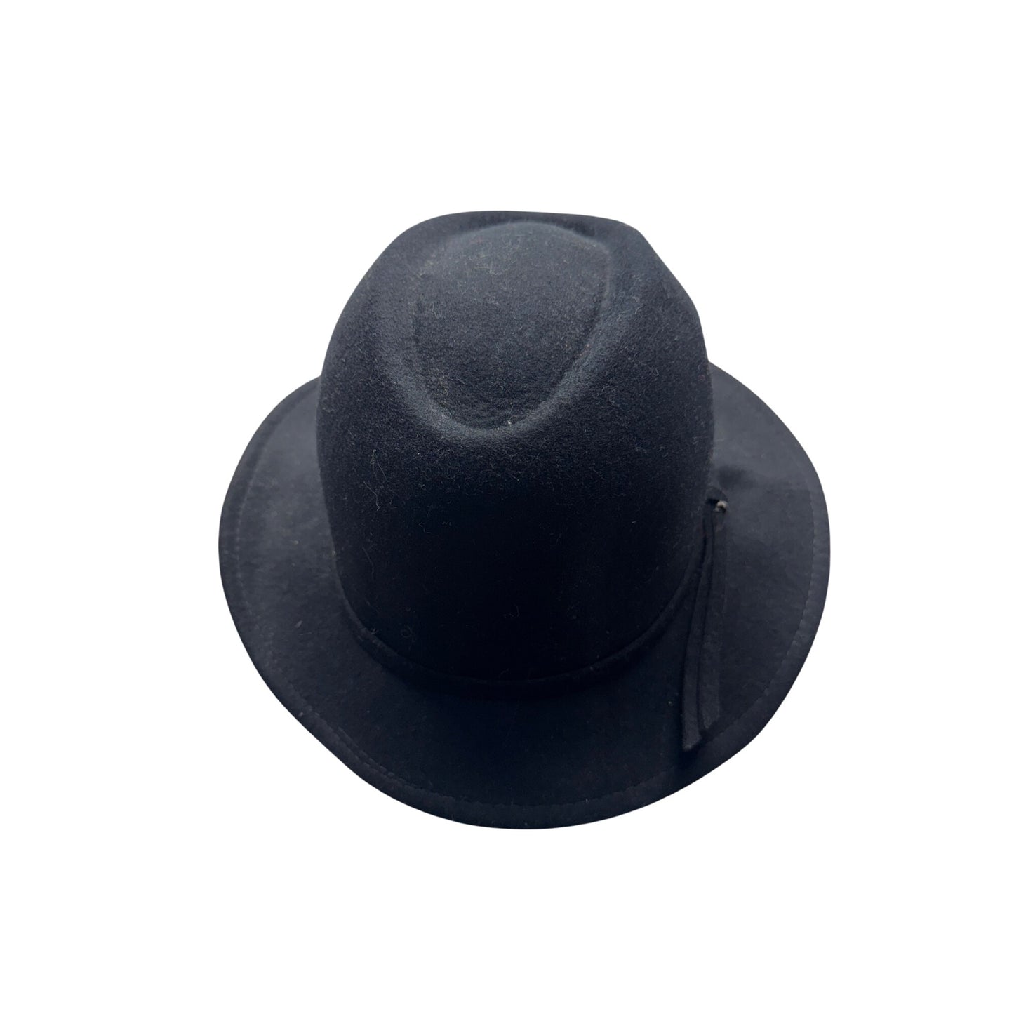 Street Smart By Betmar Black Wool Hat With Scarf Accent #9753