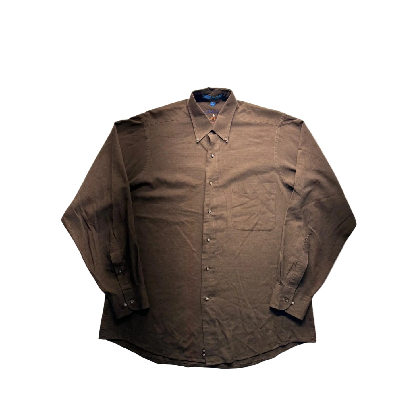 G.H. Bass & Co. Brown Button-Up Long Sleeve Shirt Size 16 34/35 265B