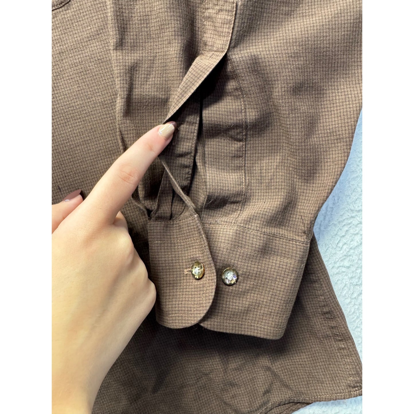 G.H. Bass & Co. Brown Button-Up Long Sleeve Shirt Size 16 34/35 265B
