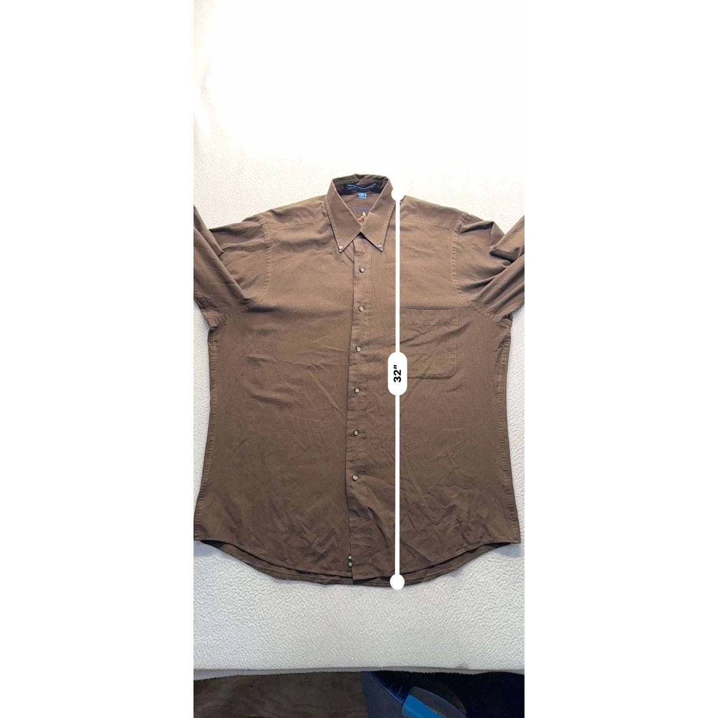 G.H. Bass & Co. Brown Button-Up Long Sleeve Shirt Size 16 34/35 265B