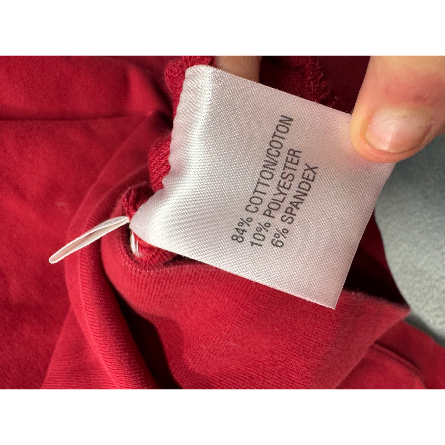 Adidas Red Quarter-Zip Sweatshirt L/G Cotton Blend Mens Casual Pullover #9532