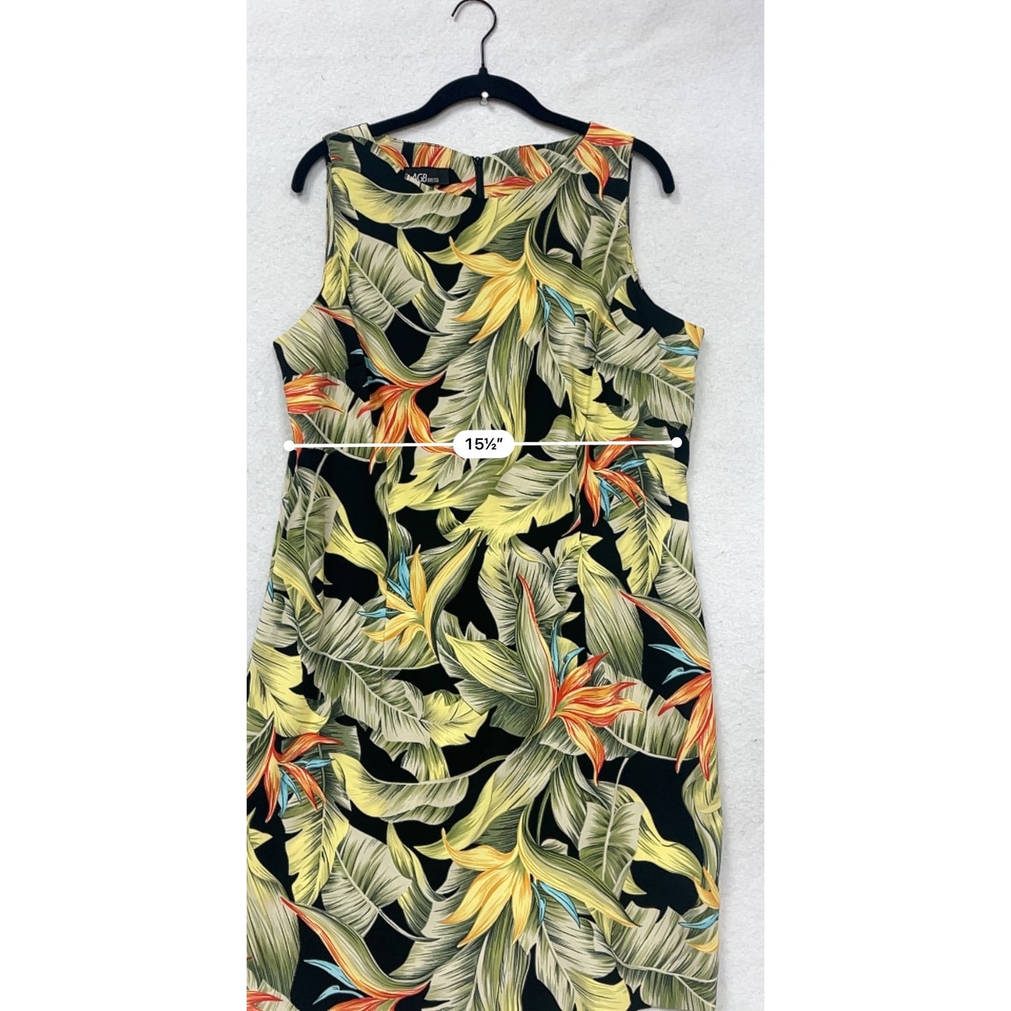 AGB Tropical Floral Sleeveless Dress Size 16 #295A