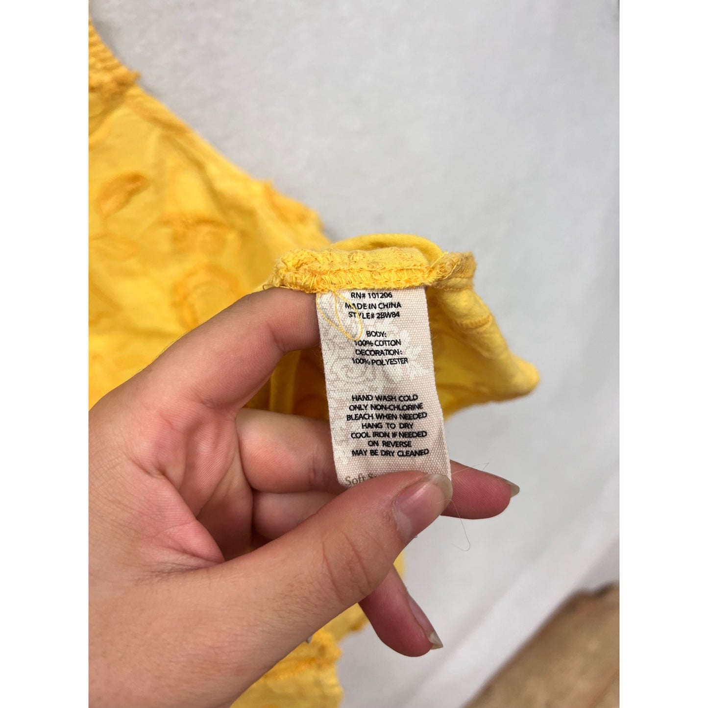 Soft Surroundings Yellow Embroidered Floral Sleeveless Tank Top XL #682A