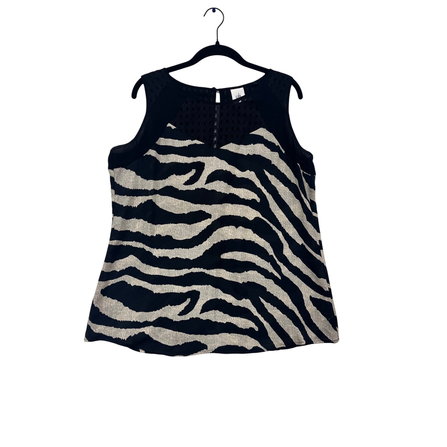 Cabi Zebra Print Sleeveless Blouse M #545A