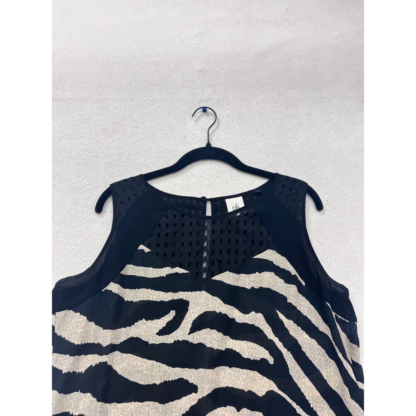 Cabi Zebra Print Sleeveless Blouse M #545A