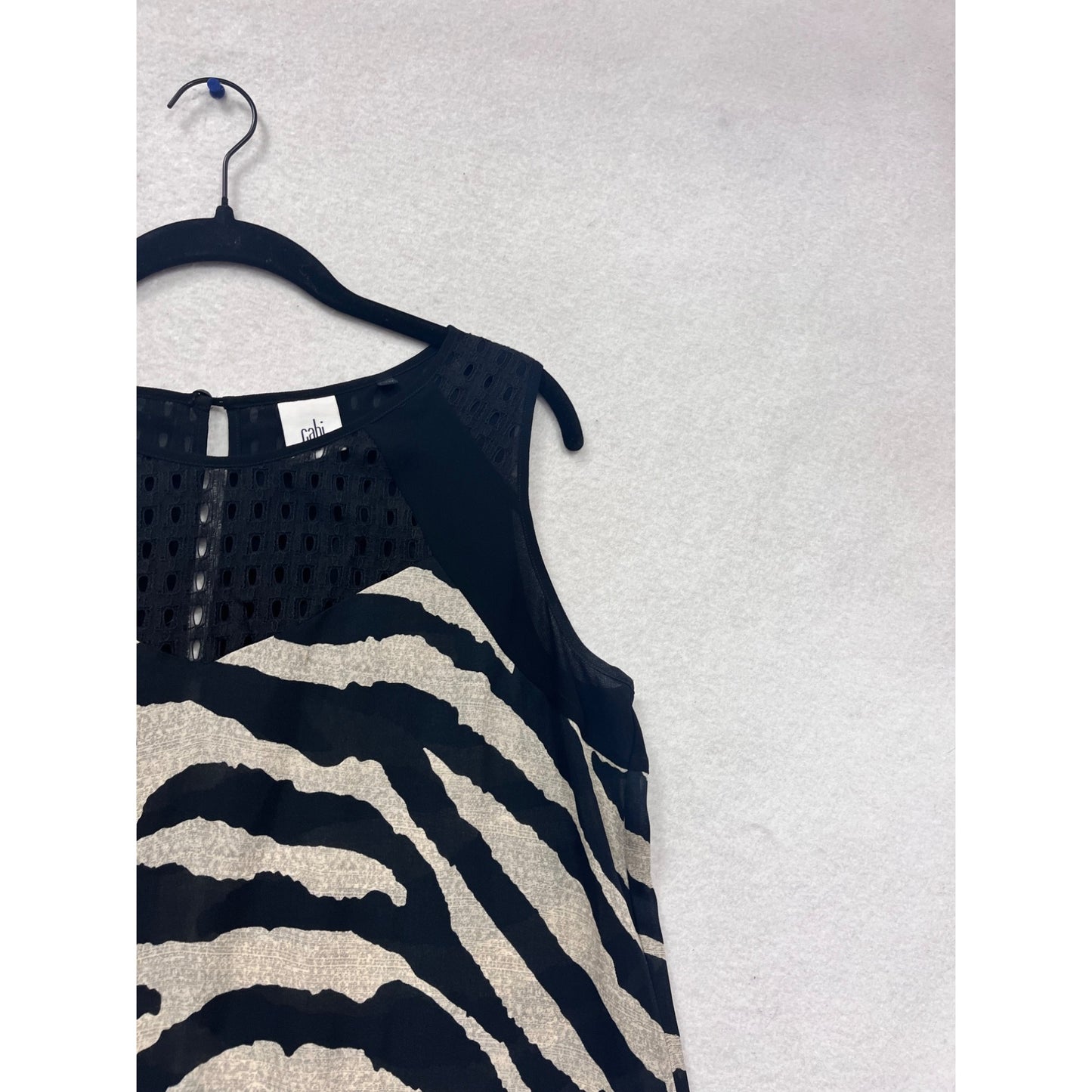 Cabi Zebra Print Sleeveless Blouse M #545A