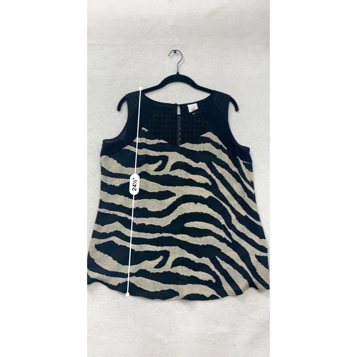 Cabi Zebra Print Sleeveless Blouse M #545A