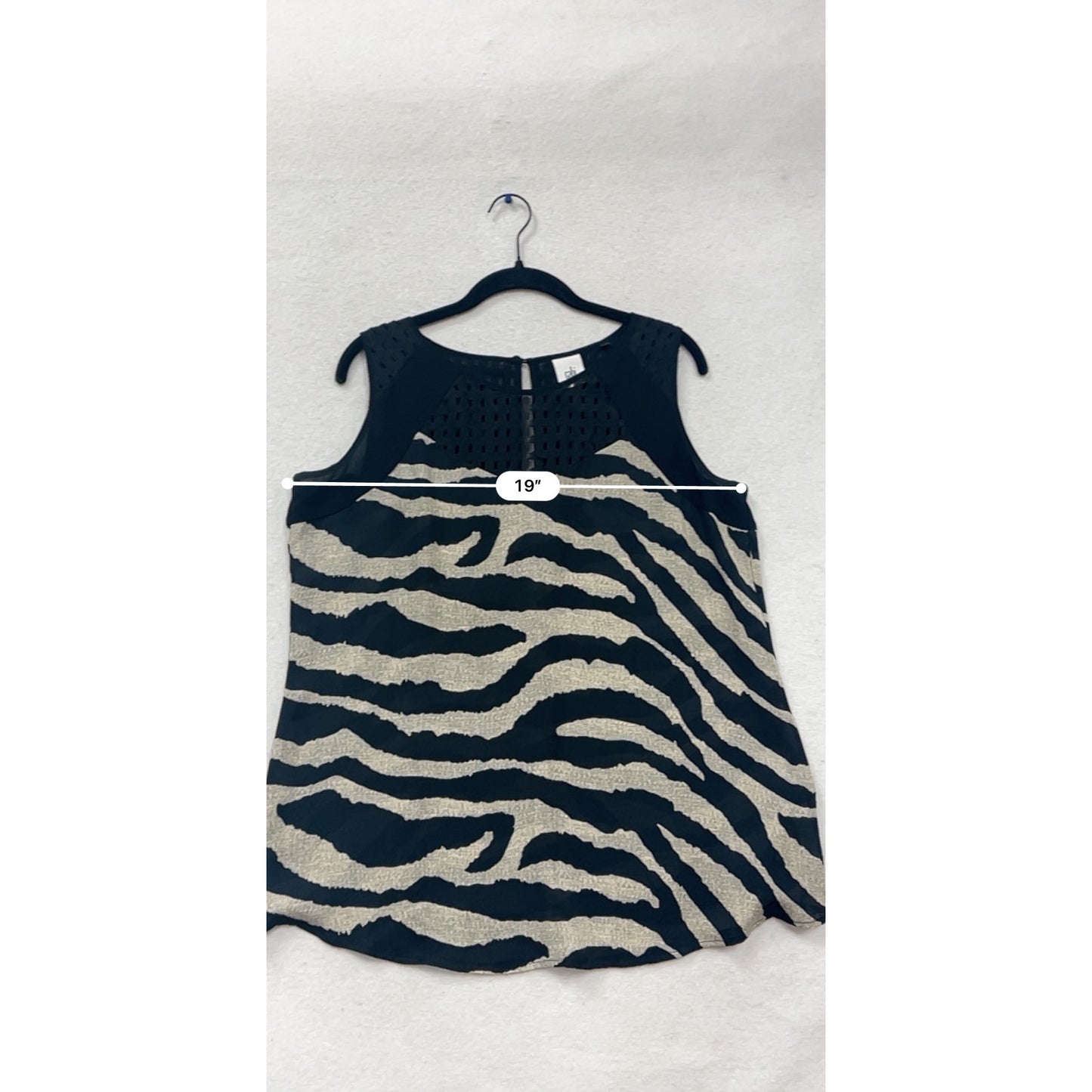 Cabi Zebra Print Sleeveless Blouse M #545A