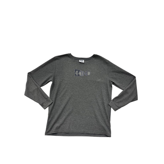 Mission Ridge Mens XL Gray "Kind" Graphic Long Sleeve Shirt #6538
