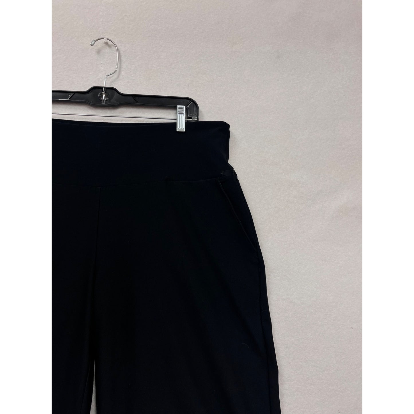 Black Wide-Leg Cropped Pants By MPG XXL #162A