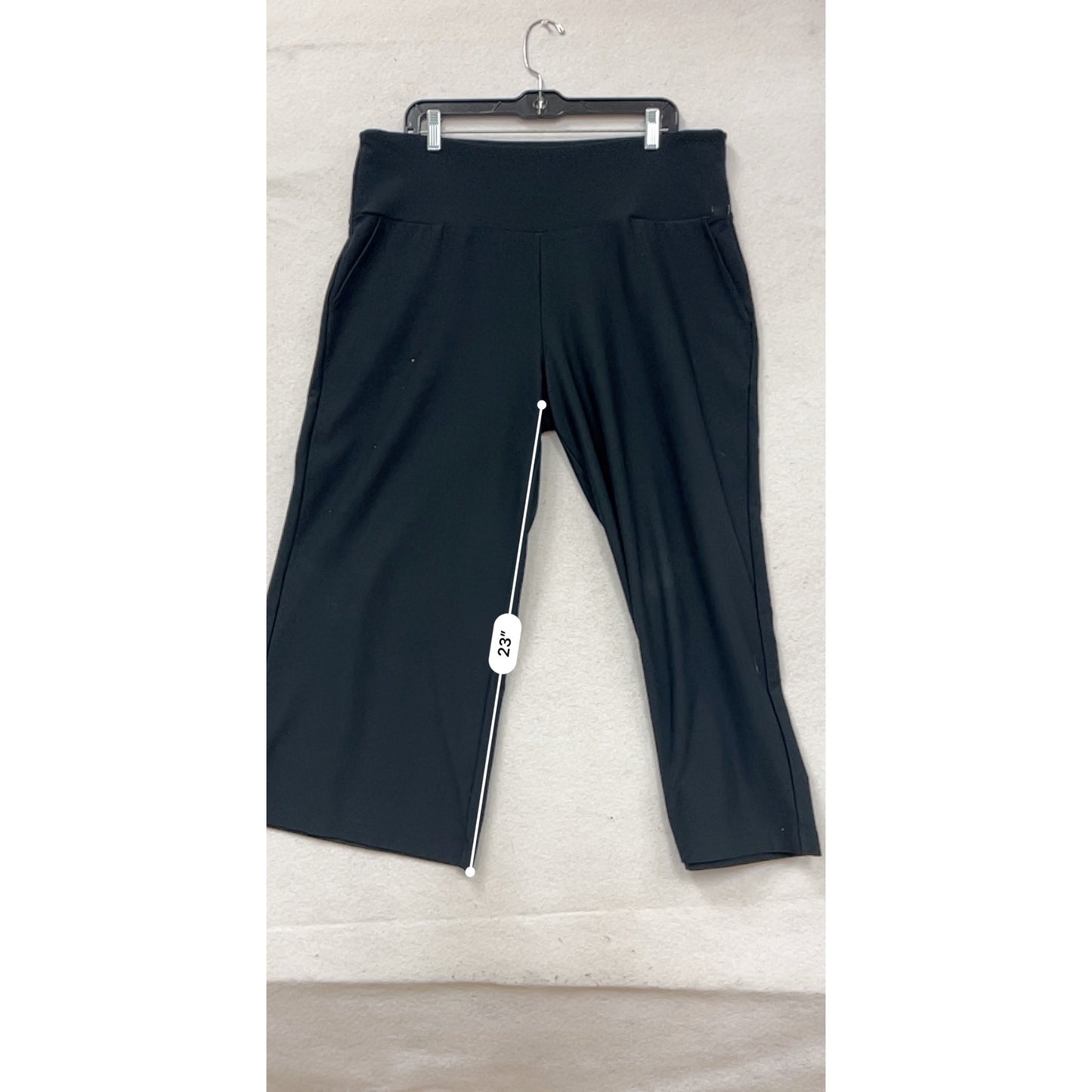 Black Wide-Leg Cropped Pants By MPG XXL #162A