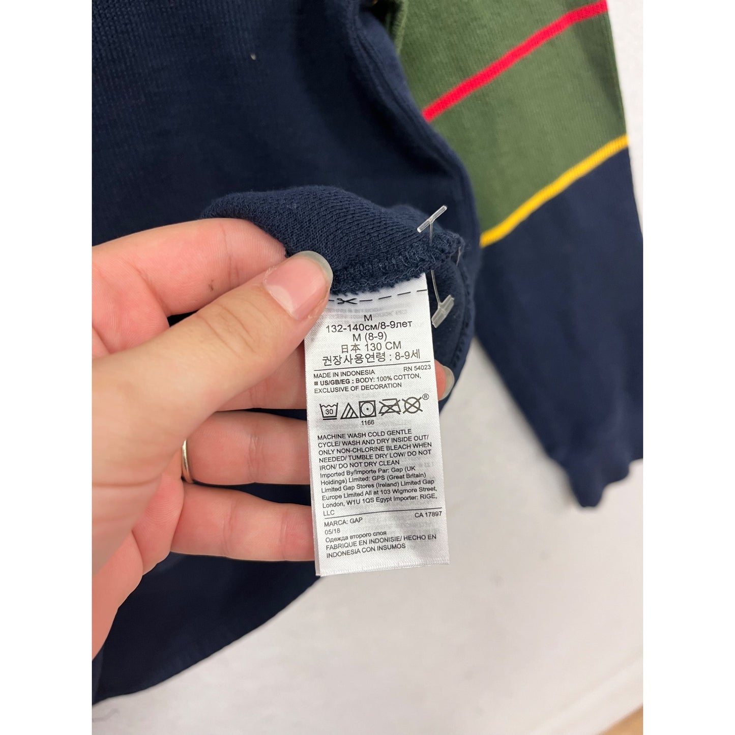 Gap Kids Half-Zip Navy Sweater 8/9Y #606A