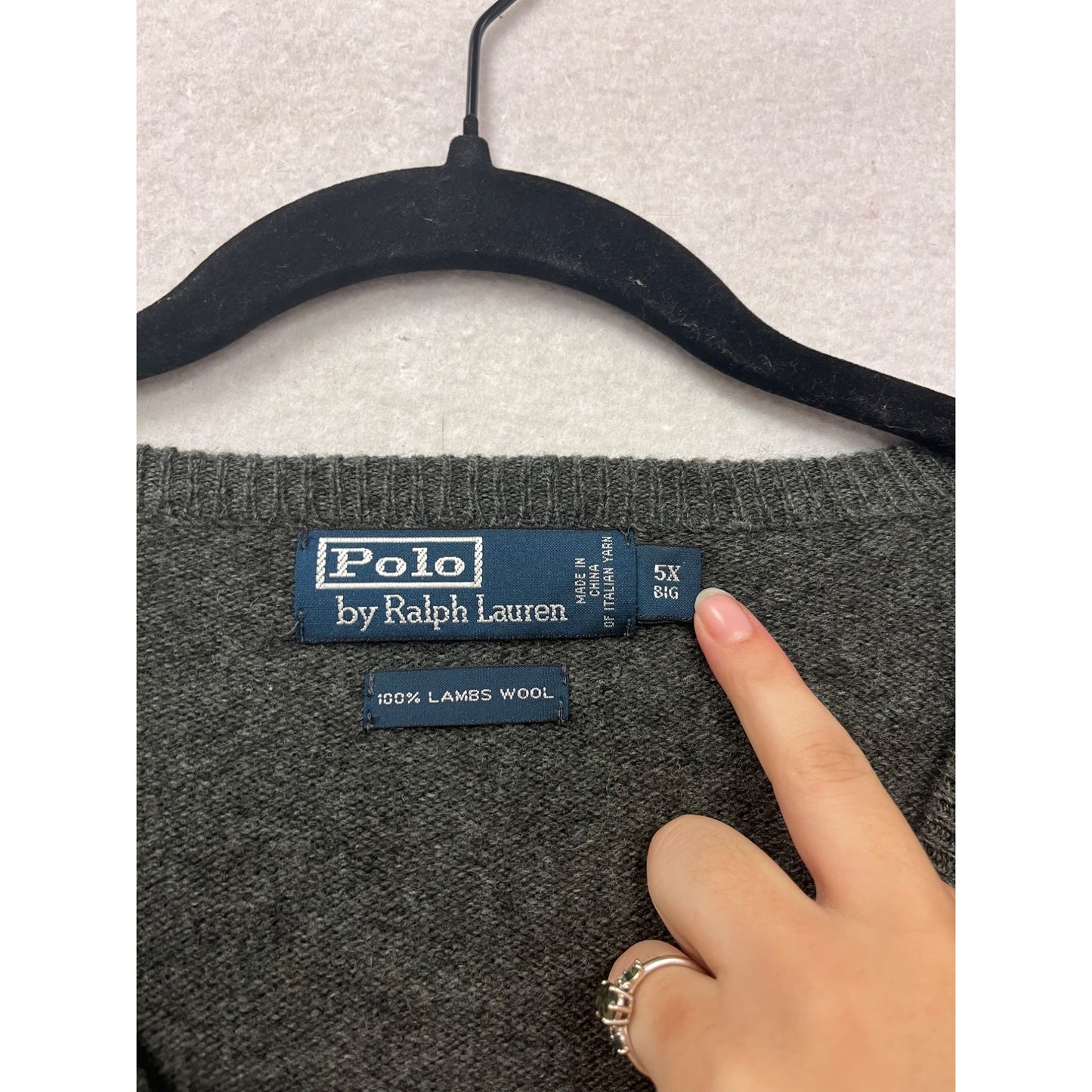 Polo Ralph Lauren 5X Lambswool V-Neck Sweater #588A