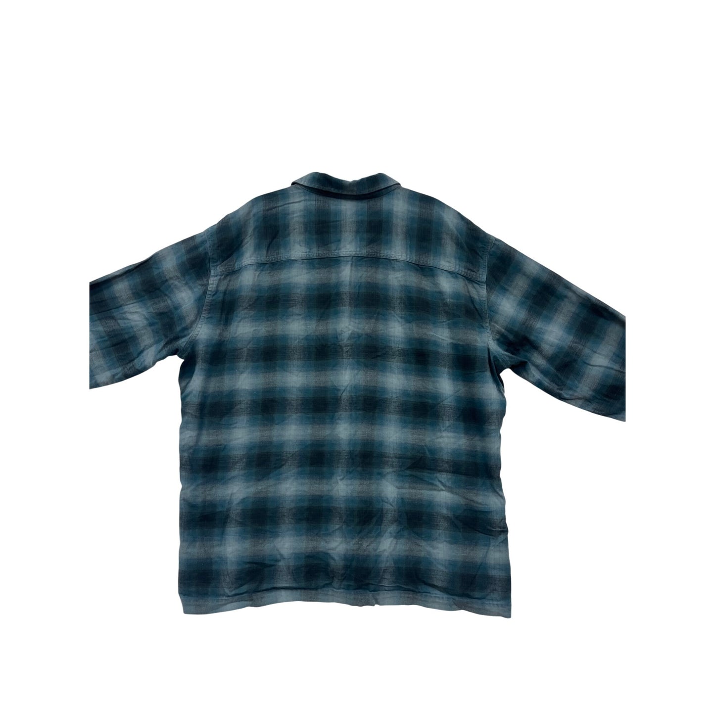 Kuhl Blue Plaid Long Sleeve Button-Up Shirt #864A