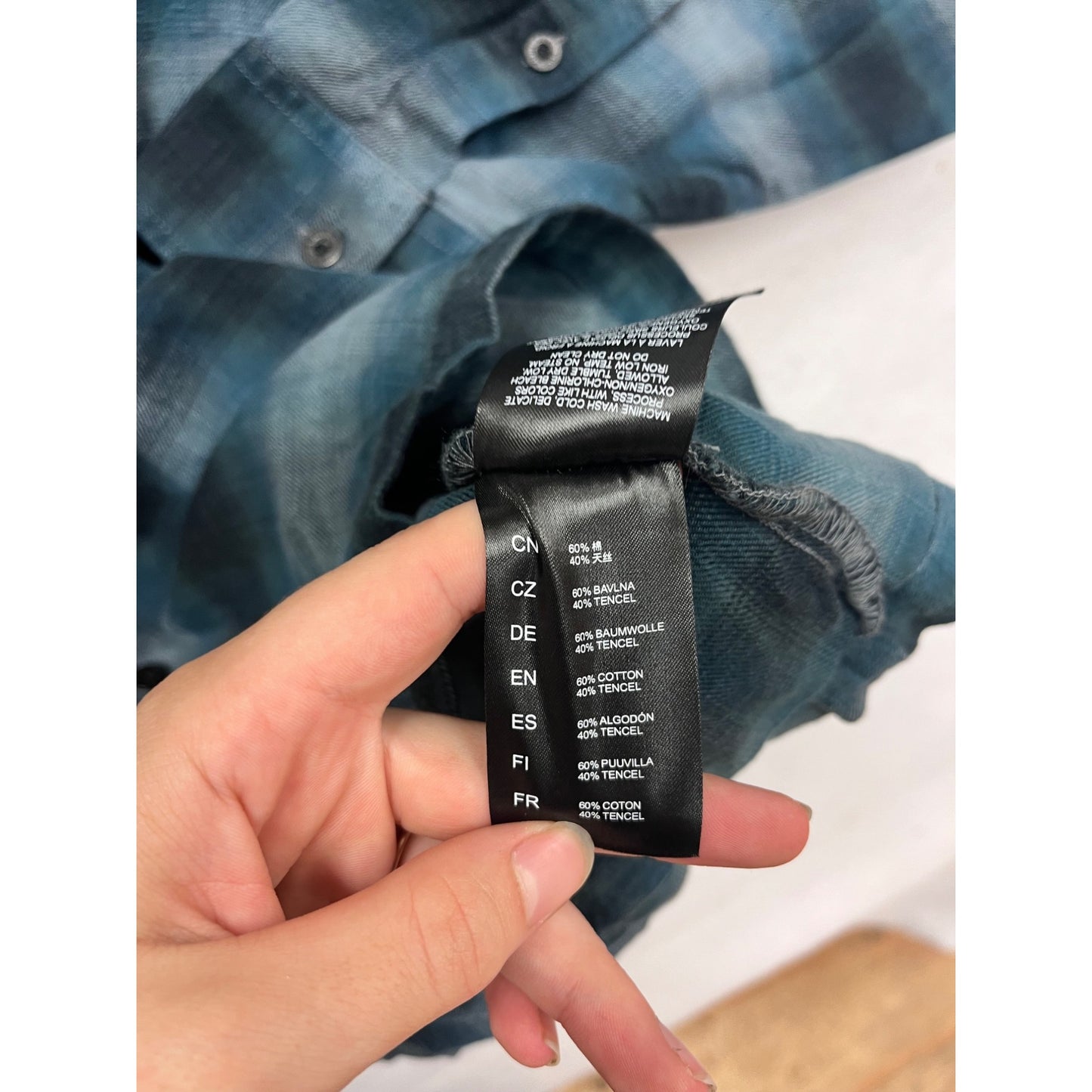 Kuhl Blue Plaid Long Sleeve Button-Up Shirt #864A