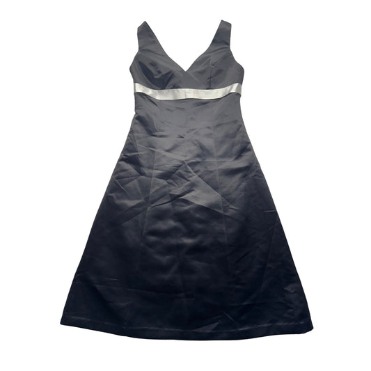Womens Black & White Sleeveless V-Neck Cocktail Dress Size 10 #7814
