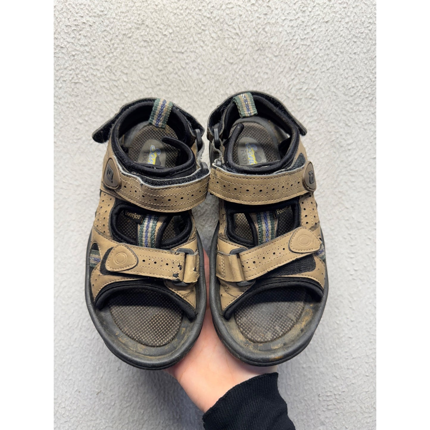 Roofox Mens Brown/Black Adjustable Strapped Sandals For Outdoor/Active Wear 400B