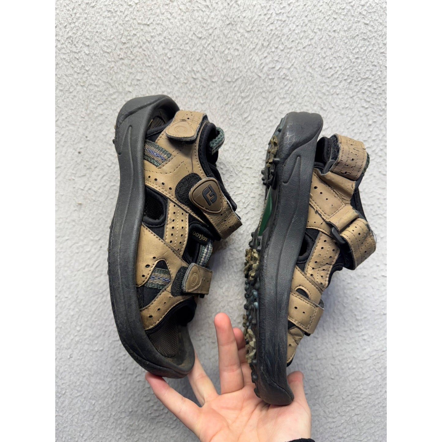 Roofox Mens Brown/Black Adjustable Strapped Sandals For Outdoor/Active Wear 400B