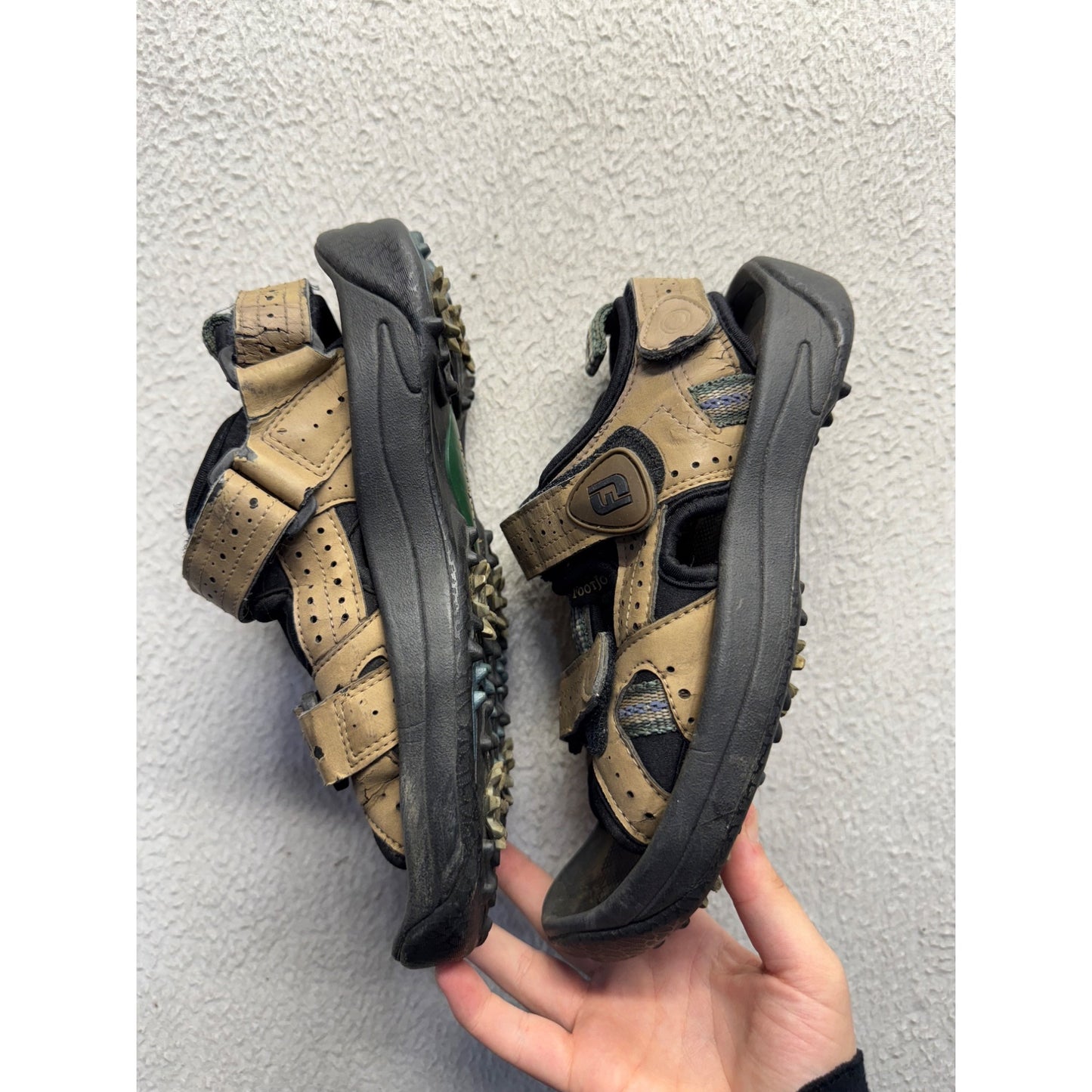 Roofox Mens Brown/Black Adjustable Strapped Sandals For Outdoor/Active Wear 400B