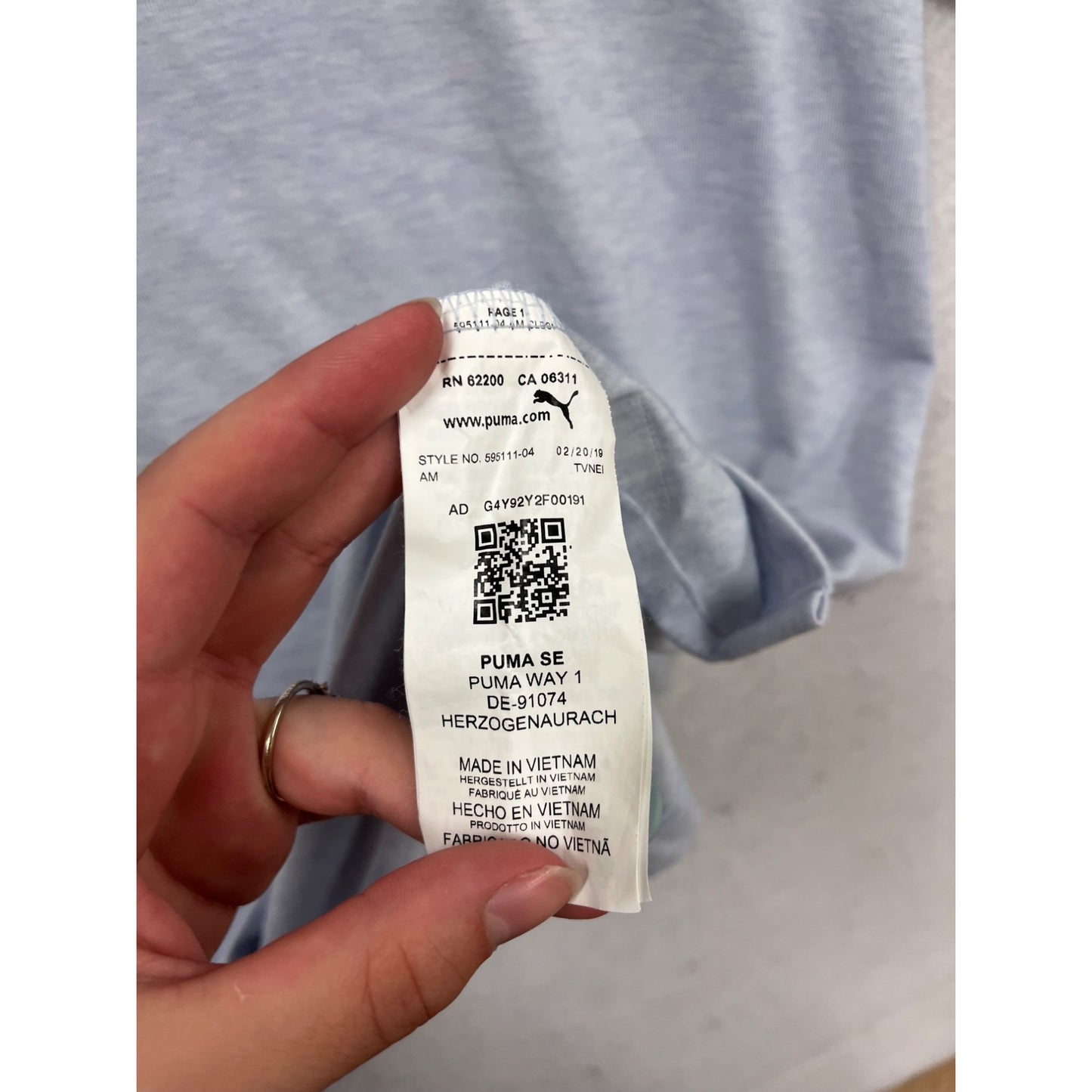 Puma XL Gray Polo Shirt With Stripes & Collar #568A