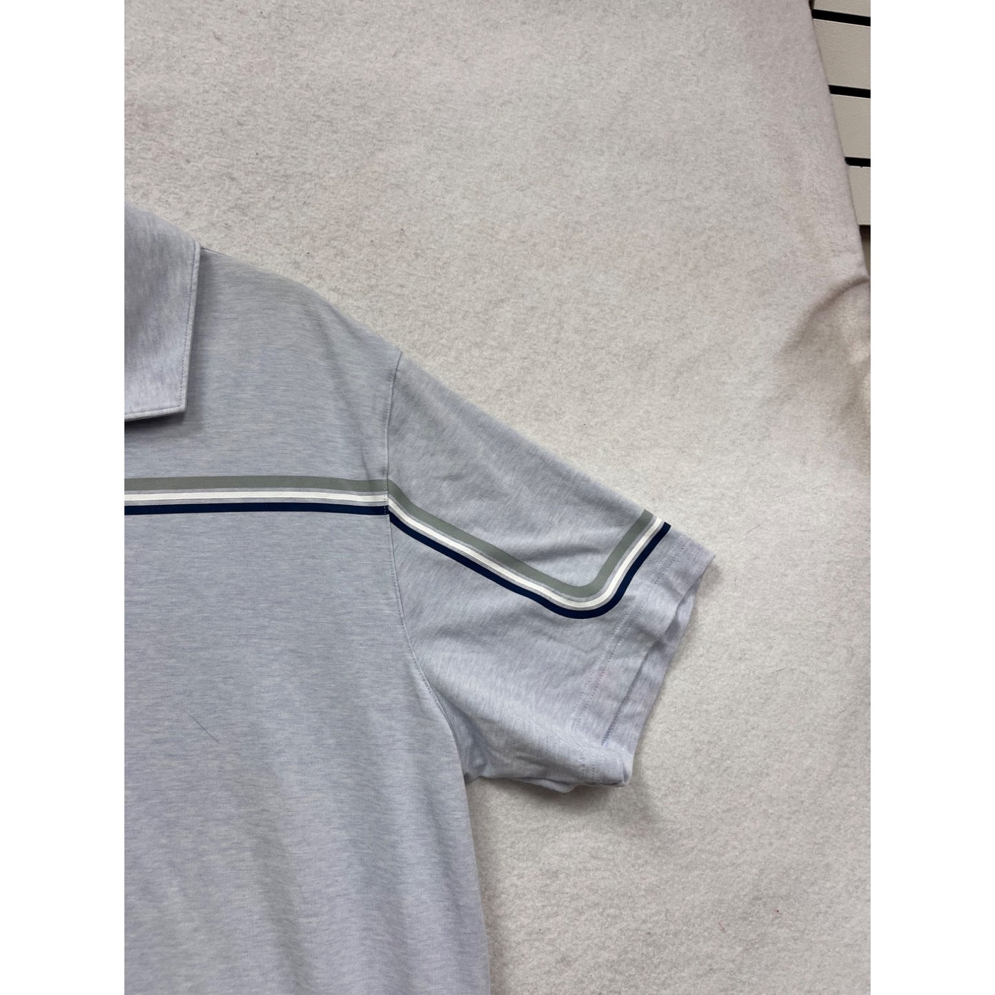 Puma XL Gray Polo Shirt With Stripes & Collar #568A