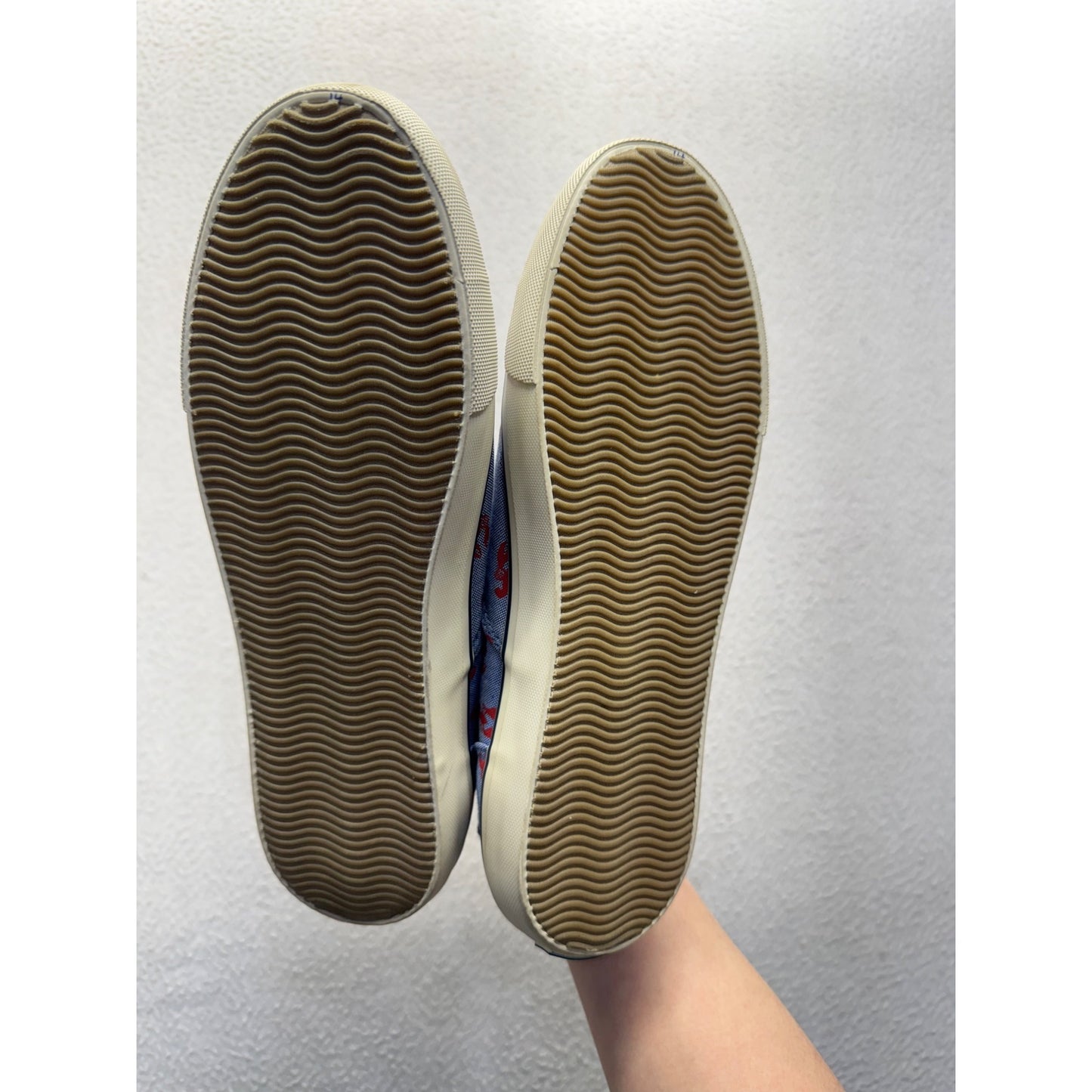 G.H. Bass & Co. Blue Canvas Sneakers With Red Lobster Print - Mens 9 #9518