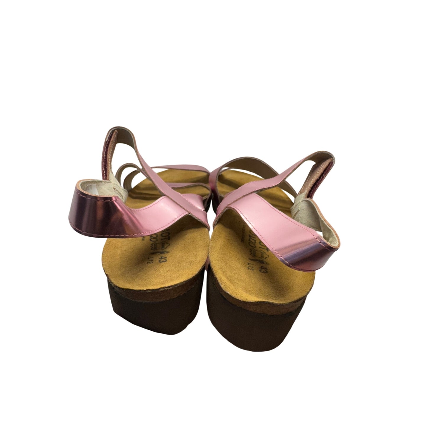 Naot Metallic Pink Strappy Sandals With Cork Footbed & Rubber Sole Size 43 #9247
