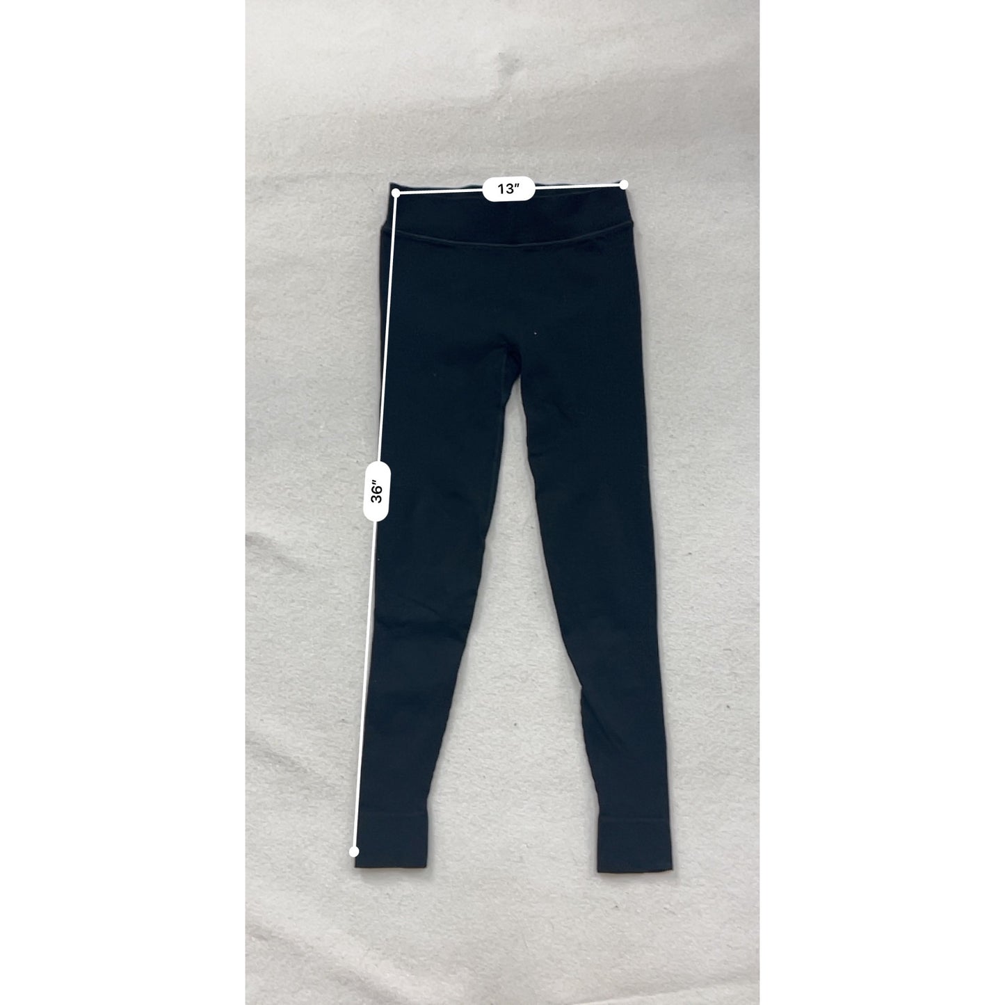 Lululemon Womens Black Ribbed Leggings Size 10 #8407