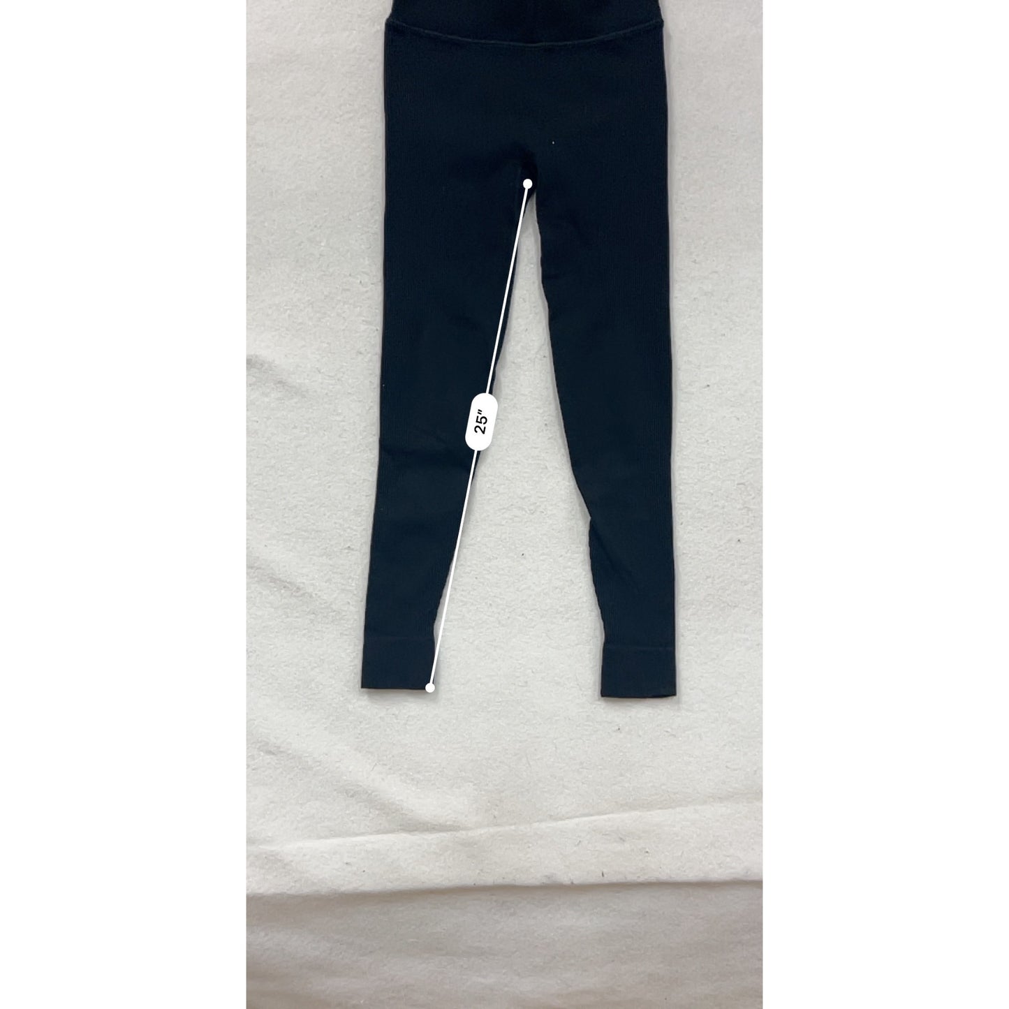 Lululemon Womens Black Ribbed Leggings Size 10 #8407