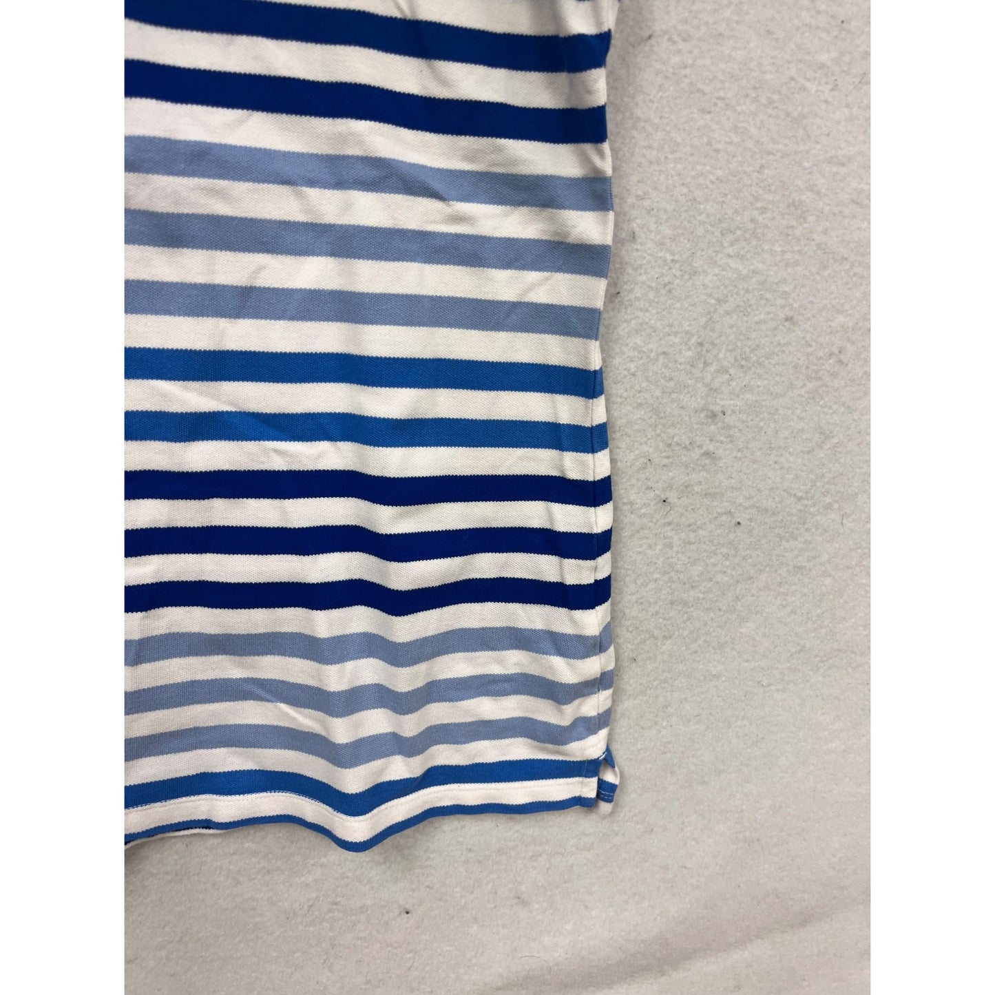 Tommy Hilfiger Blue & White Striped Polo Shirt M #690A