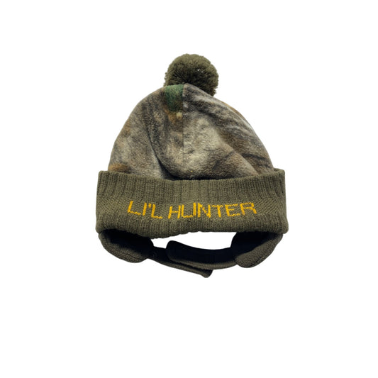 Toddler Hot Shot Lil Hunter Fleece Camo Hat With Ear Flaps & Pom Pom #7087