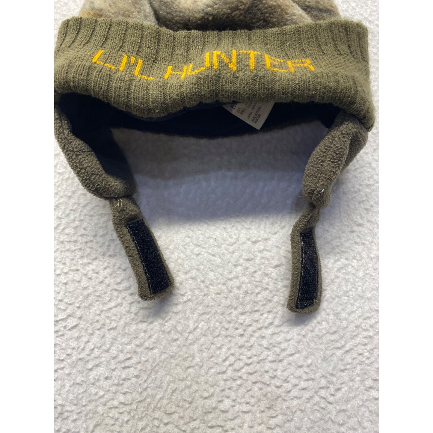 Toddler Hot Shot Lil Hunter Fleece Camo Hat With Ear Flaps & Pom Pom #7087